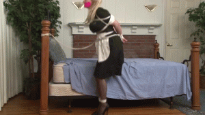 www.xsiteability.com - Topless Maid Lorelei is Tethered to the Bed thumbnail